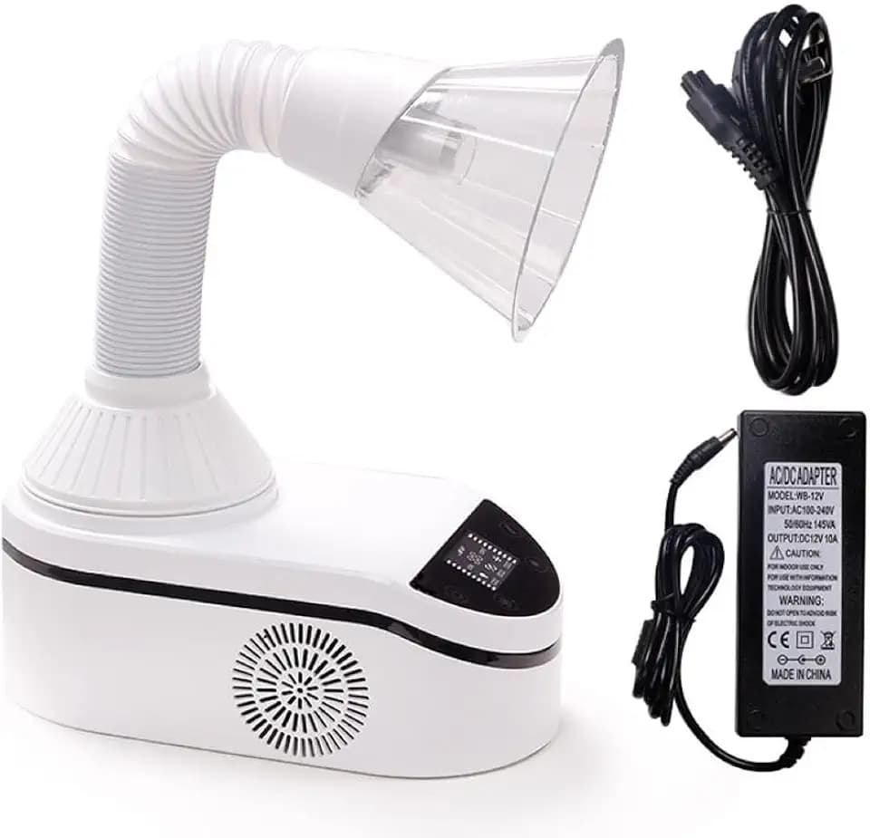 230W Table Nail Dust Collector Led Light Strong Absorption Tube Extractor Desktop Cleaning Manicure Vacuum Cleaner (Vacuum Cleaner)
