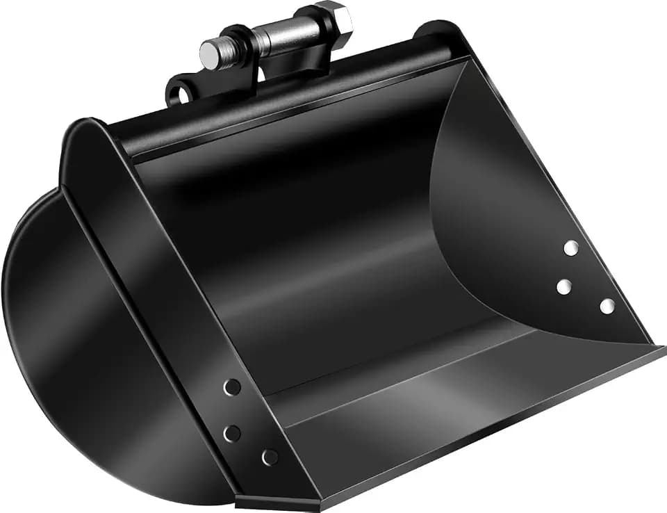 Upgraded Mini Excavator Bucket Attachments, 20in Flat Tooth Backhoe Bucket, Plain Bucket Attachment for Leveling Slopes, Dredging Material Handling, Compatible with 0.8-1.8 Ton Mini Excavators
