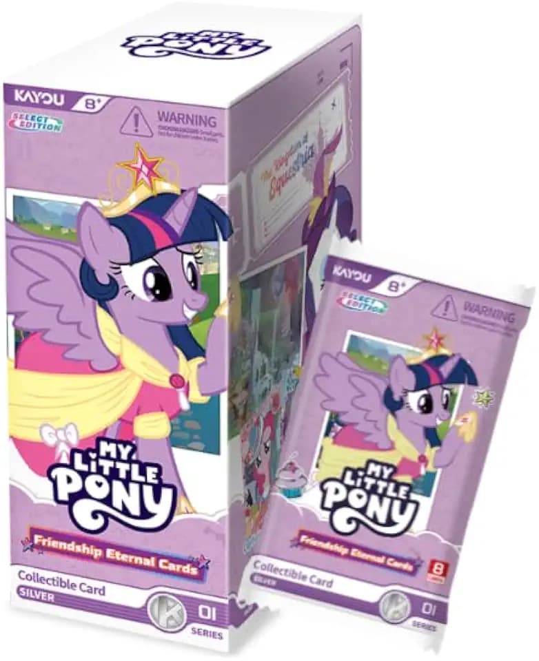 My Little Pony Friendship Eternal Cards, Fun Moment Edition, English Series 1, Display Box with 12 Packs, 127 Cards, 7 Rarity Levels