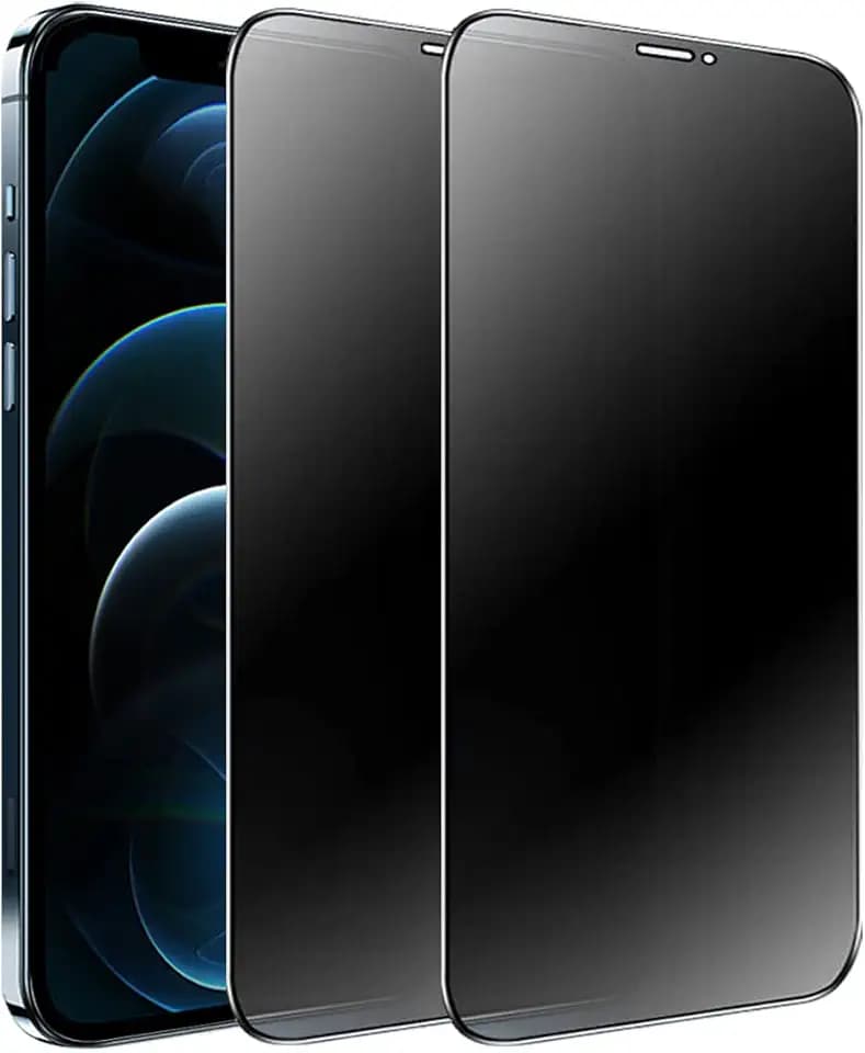 2 Pack Compatible with iPhone 12 Pro Max 6.7" Matte Privacy Screen Protector, Anti-Glare Anti-Spy Scratch Resistant Tempered Glass Film, Anti-Shatter, Rounded Edge Full Coverage