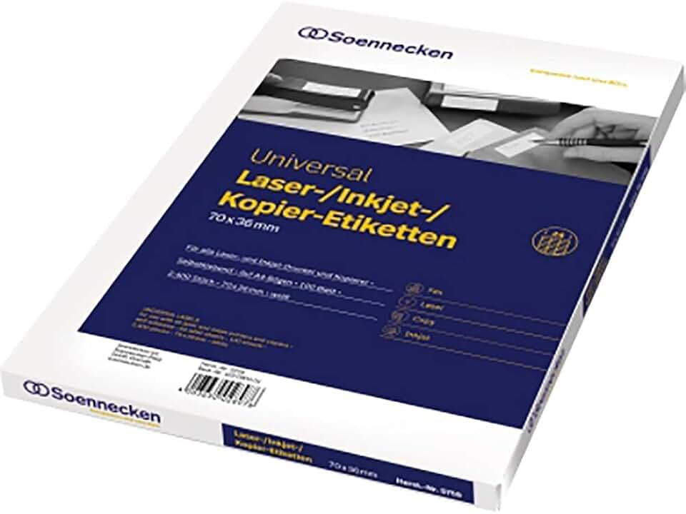 Soennecken Etikett 5759 70x36mm weiß 2.400 St./Pack.