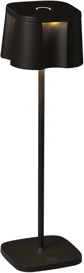 Konstsmide Tischleuchte Nice | schwarz | Indoor/Outdoor | USB-Tischleuchte| Aluminum| 2 Lichtfarben | 3 Lichtmodi | Akkulaufzeit bis zu 20h | 7818-750, 10 cm (L)/10 cm (B)/36 cm (H)