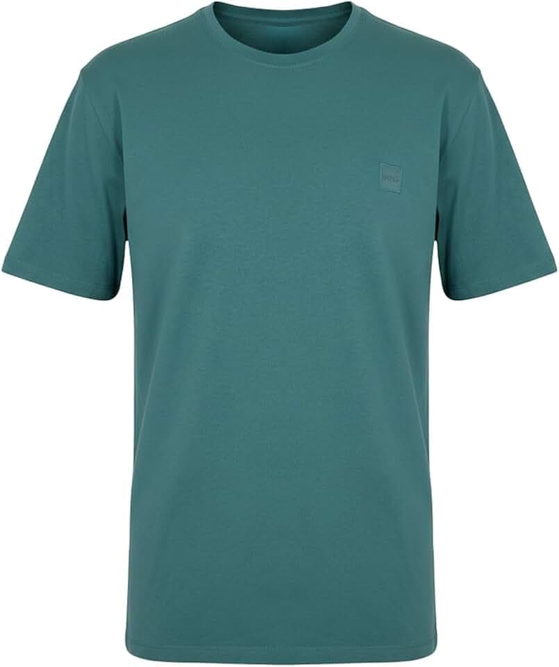 BOSS Herren Tales Relaxed-Fit T-Shirt aus Baumwoll-Jersey mit Logo-Aufnäher
