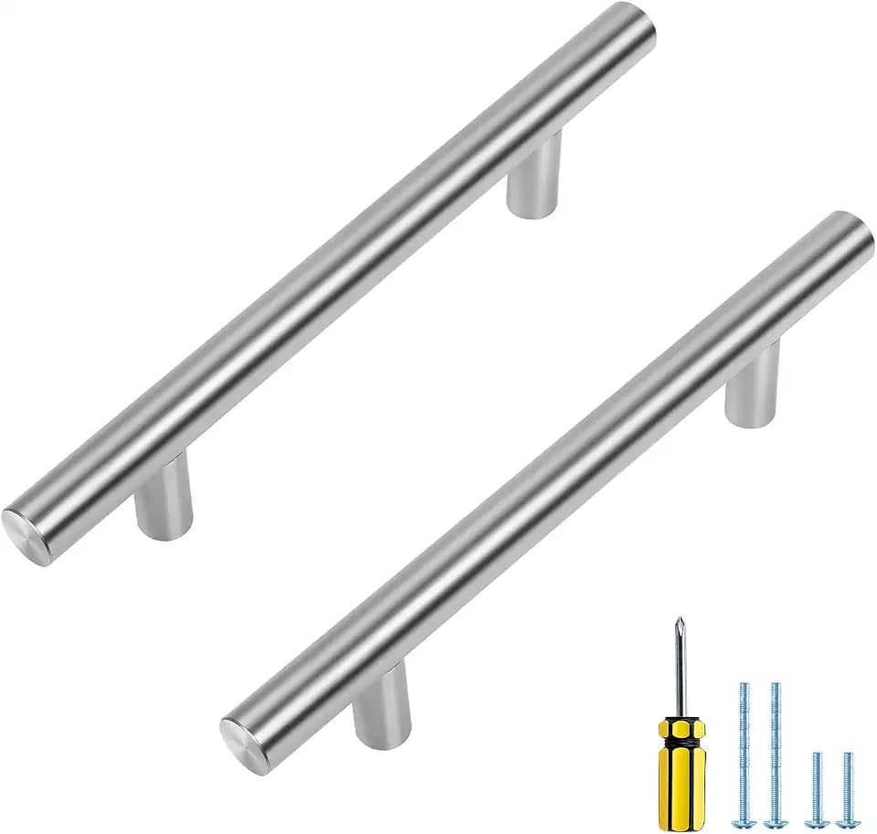 Ravinte Brushed Nickel Cabinet Handles, 10 Pack Drawer Pulls, 4 in
