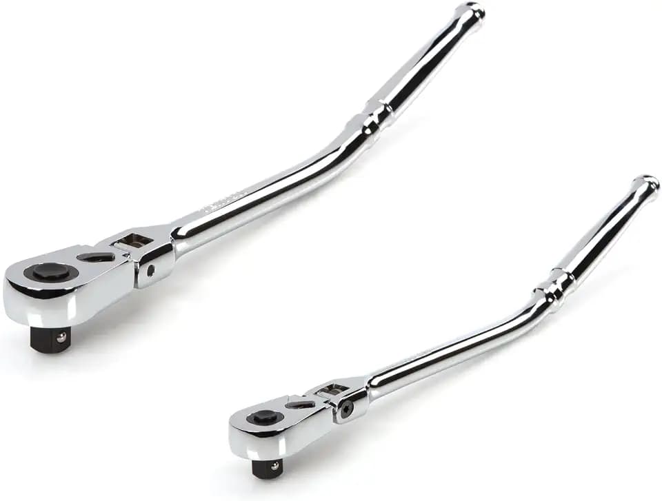 TEKTON 3/8, 1/2 Inch Drive Flex Head Ratchet Set, 2-Piece | SRH99303