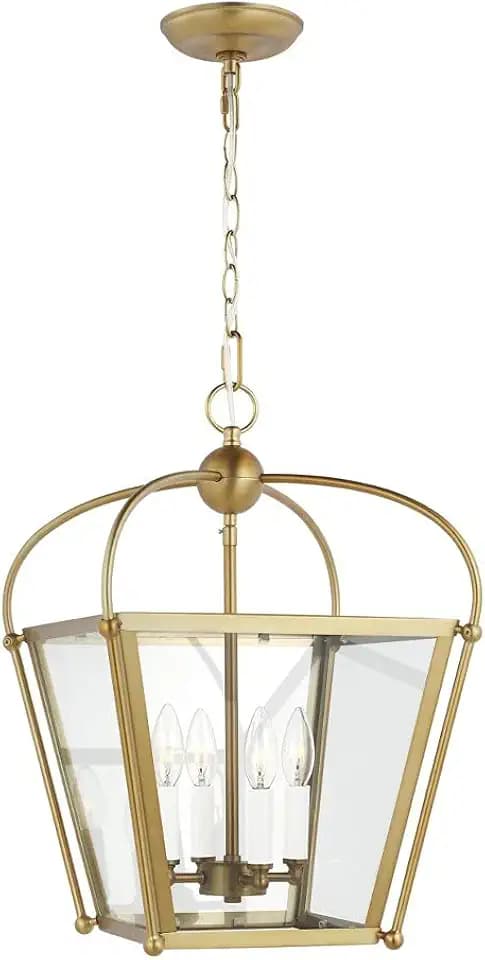Generation Lighting Charleston Small 4-Light Pendant in Satin Brass