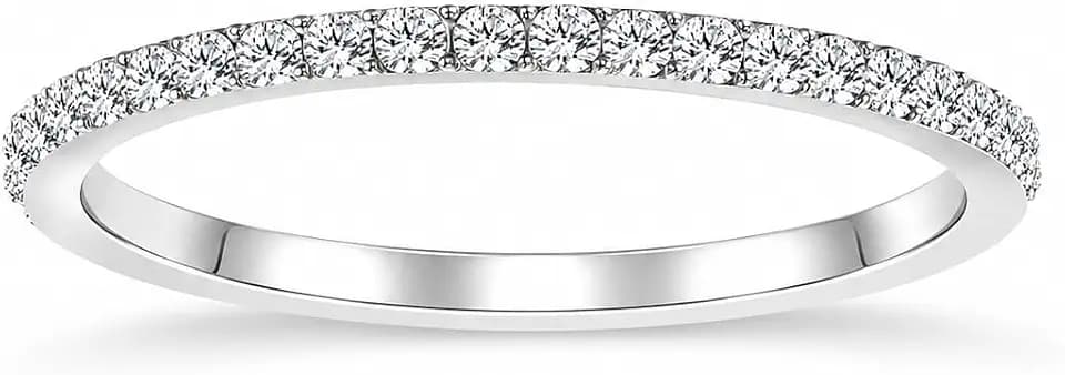 Birthstone Rings For Women, Silver Stackable Cubic Zirconia Stainless Steel Birth Stone Ring To My Daughter/Mom Birthday Unique Gifts Jewelry