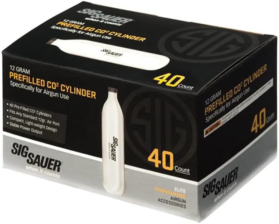 SIG SAUER 12 Gram Prefilled CO2 Cylinders for Airguns