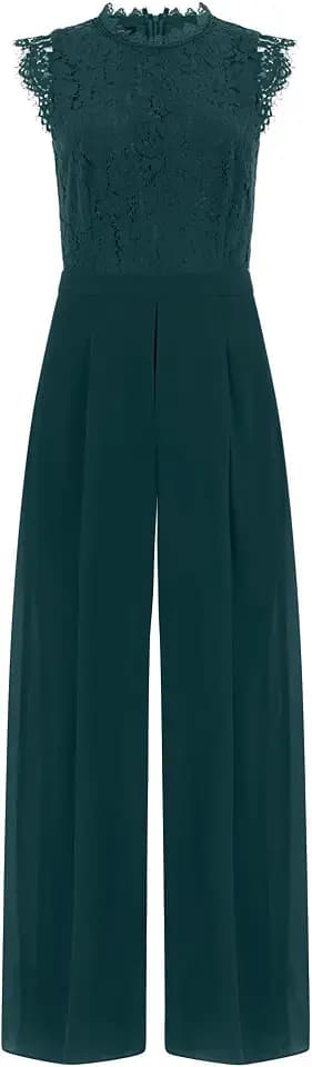 APART Fashion Damen Overall mit Spitzenoberteil overall