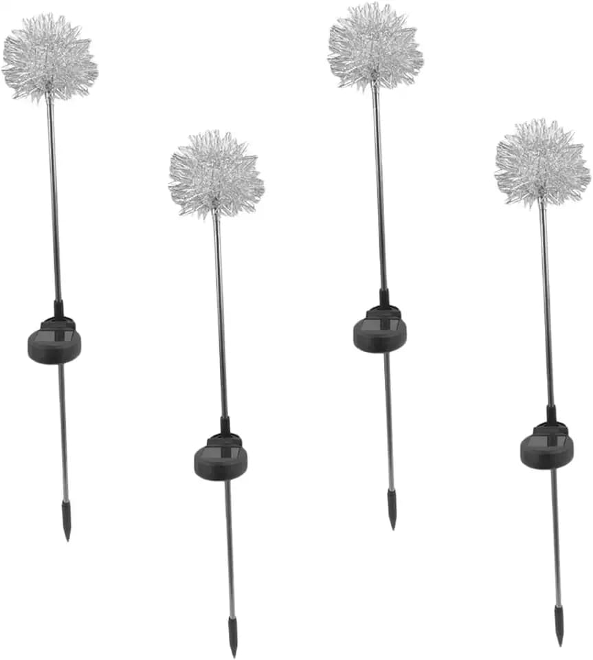 POPETPOP Dandelion Solar Garden Lights Led Decorative Outdoor Ground Stake Lighting for Lawn Pathway Yard No Wiring Needed