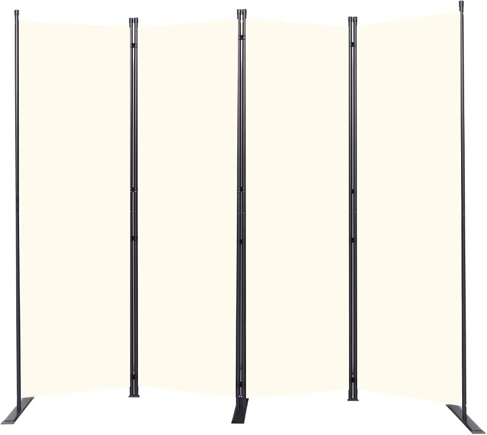 Room Divider 4 Panel-88''Wide,6FT Room Dividers and Folding Privacy Screens
