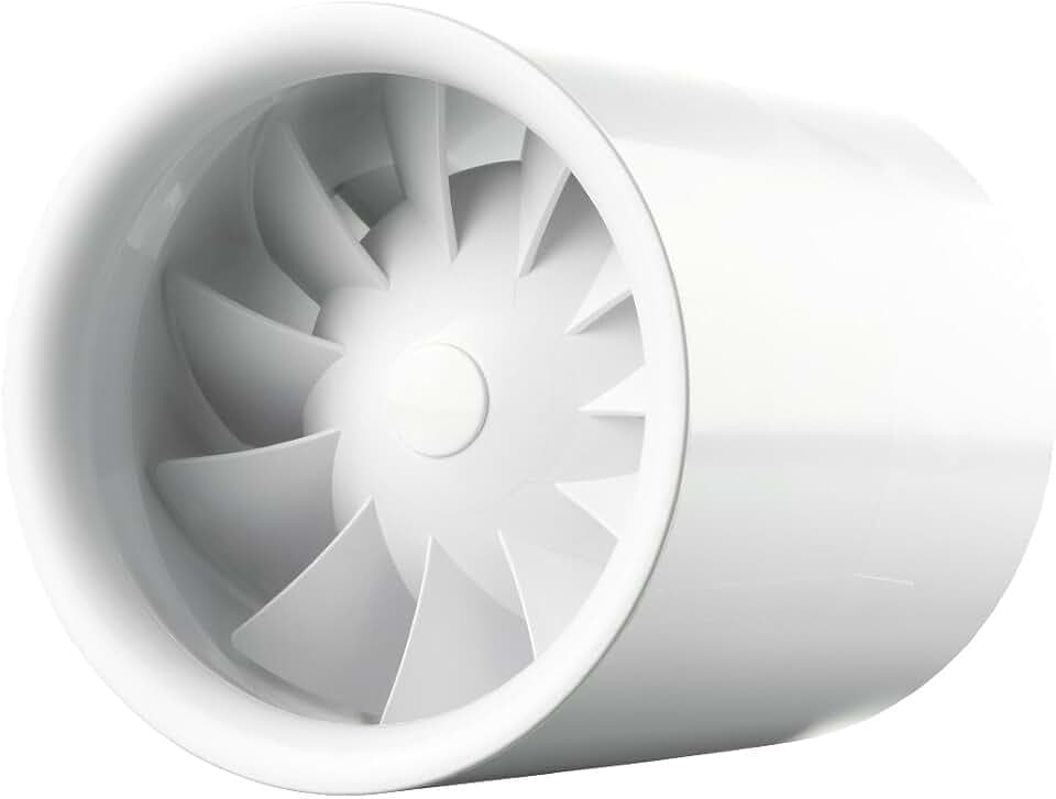 SKS24 Rohreinschubventilator Soundless Turbine 100mm, mit Timer und kugelgelagerter Motor