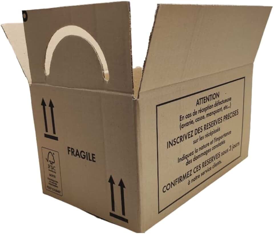 10 Schachteln in 47.29x34.10x5.80cm zum Umziehen, Versenden oder Aufbewahren. Braun