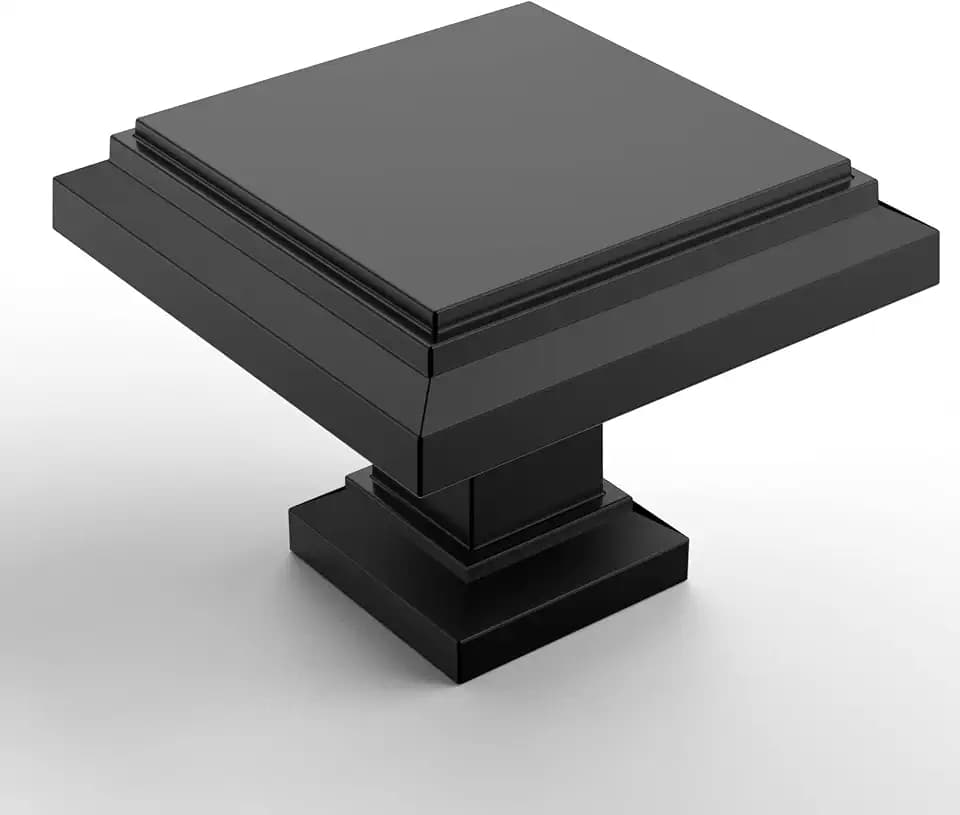 Asidrama 10 Pack Matte Black Kitchen Cabinet Knobs