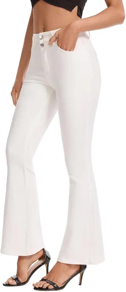 VIPONES Women's Flare Bell Bottom Jeans High Waisted Wide Leg Bootcut Jeans Stretchy Denim Pants