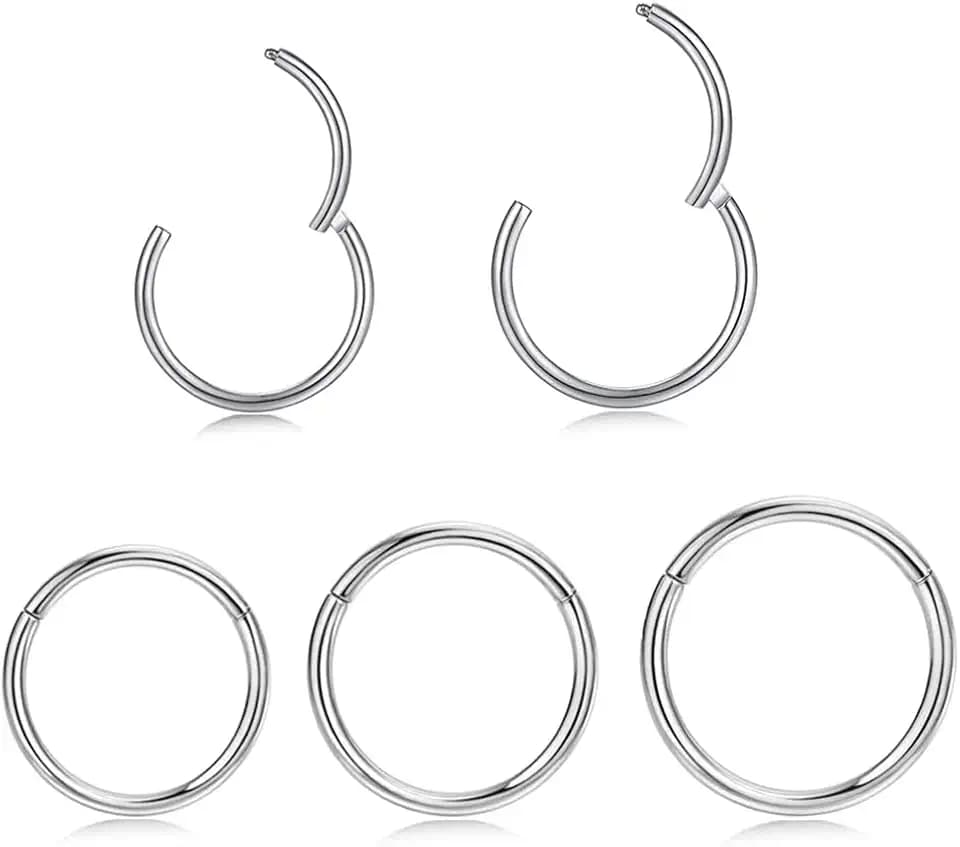 SEEDRILL Hypoallergenic Nose Rings Hoops Helix Cartilage Piercing Jewelry