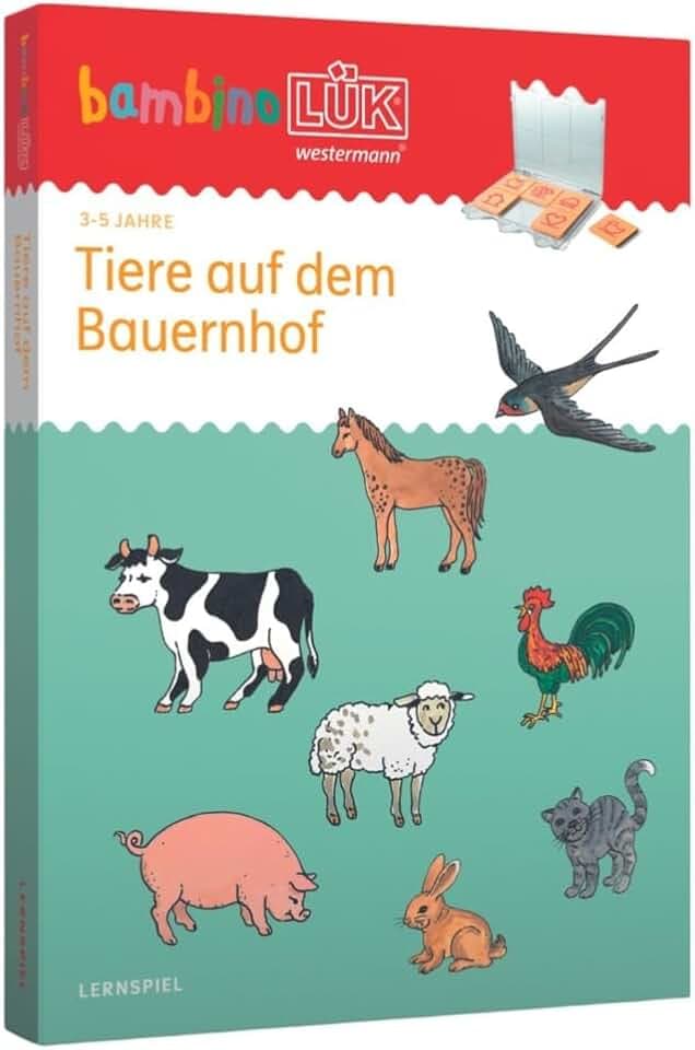 bambinoLÜK-Set: 3/4/5 Jahre Tiere auf dem Bauernhof (bambinoLÜK-Sets: Kasten + Übungsheft/e)