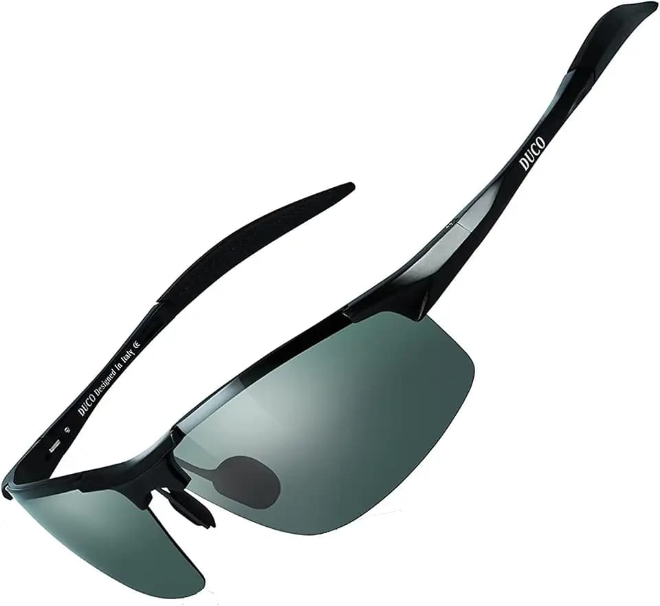 DUCO Sonnenbrille Herren Polarisiert UV400 Sportbrille AL-MG Fahrerbrille