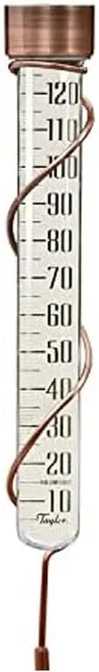 Taylor Precision Products, Heritage Collection Glass Rain Gauge, 5 Inch Capacity, Bronze