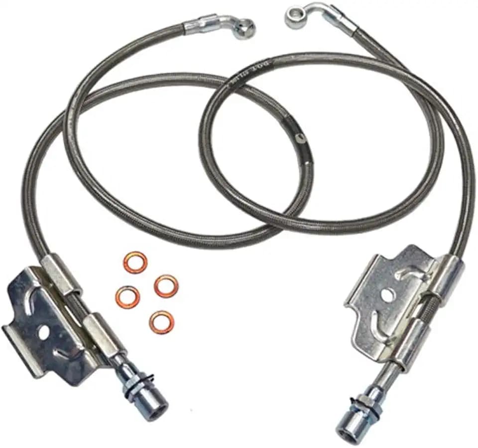 RealTruck SUPERLIFT SUSPENSION Brake Hose Kit for RAM 2500/3500 | Front Bullet Proof Pair of Brake Hoses | 91600 | Fits 2003-2013 Dodge RAM 2500 / 3500 with 4-6" Lift Kit
