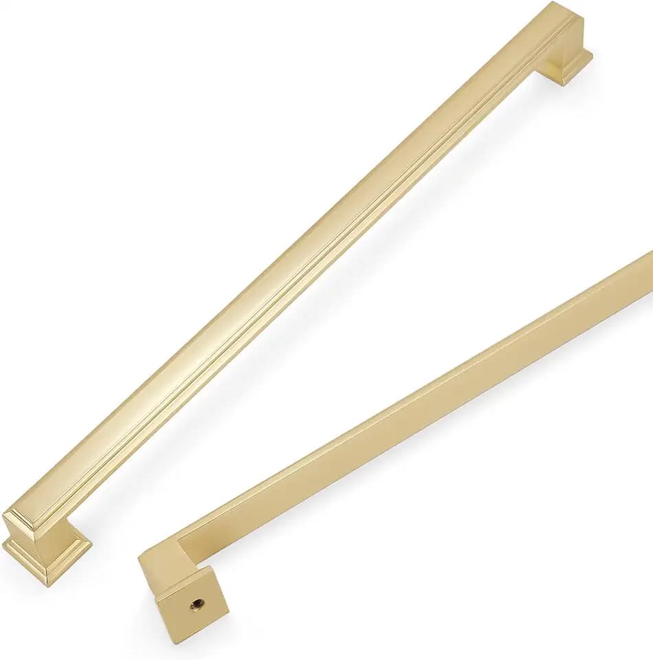 COTYKILEY 6 Pack 10 Inch(256mm) Brushed Brass Cabinet Handles Gold Kitchen Cabinet Pulls Cabinet Door Handles Kitchen Cabinet Hardware Cupboard Drawer Pulls Dresser Handles