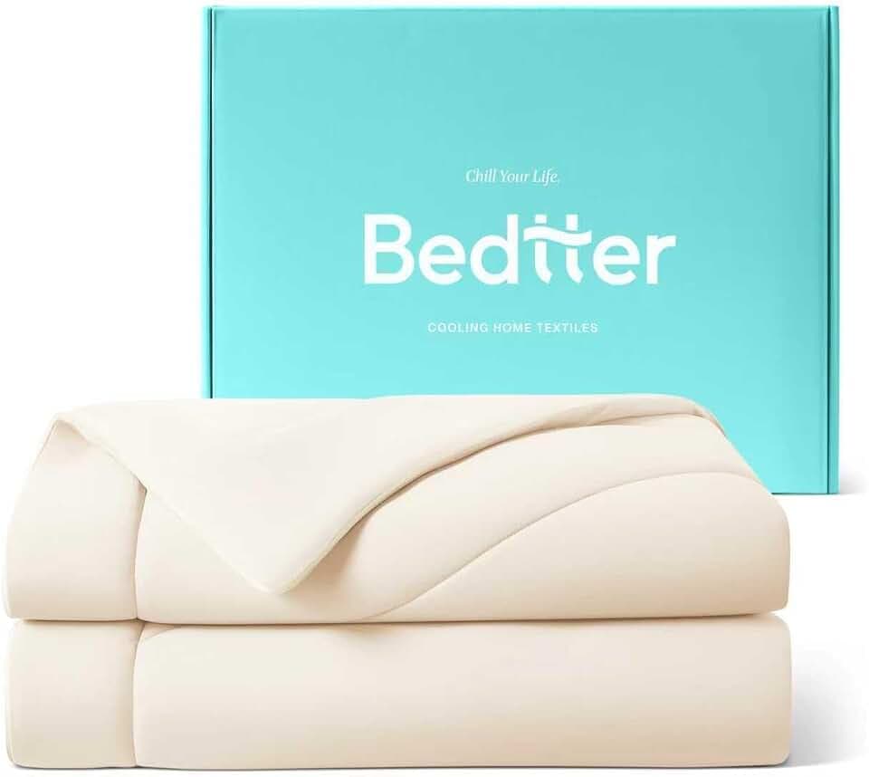 Bedtter® Luxuriöse Kühldecke, King-Size, 269,2 x 228,6 cm, ultrafeine Faser für heiße Schläfer, leichte und hypoallergene Sommerdecke, schnelle Kühltechnologie, Schneeelfenbein