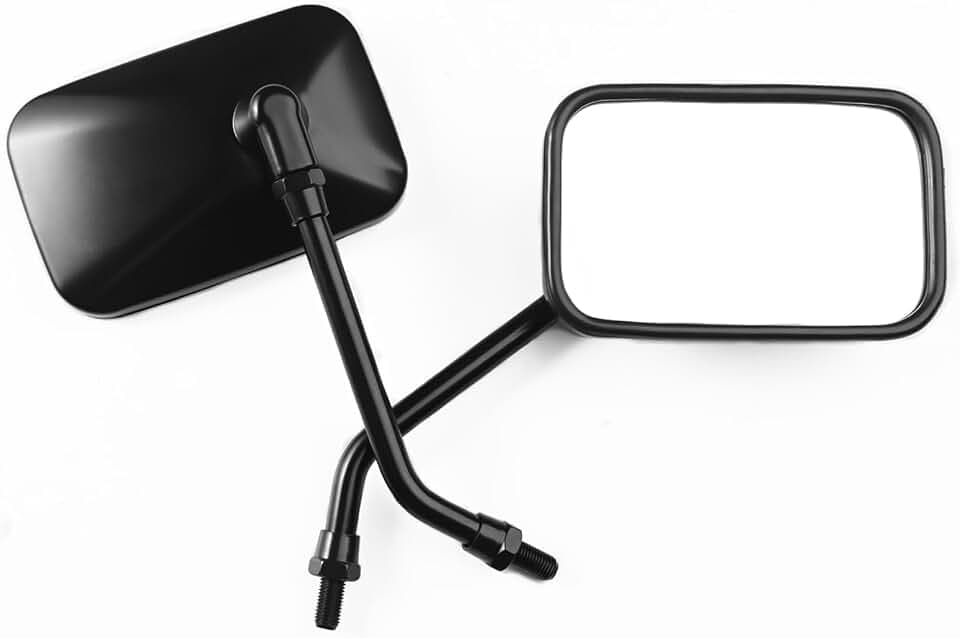Motorcycle Mirrors,10mm Motorcycle Rear View Side Mirrors for Handlebar