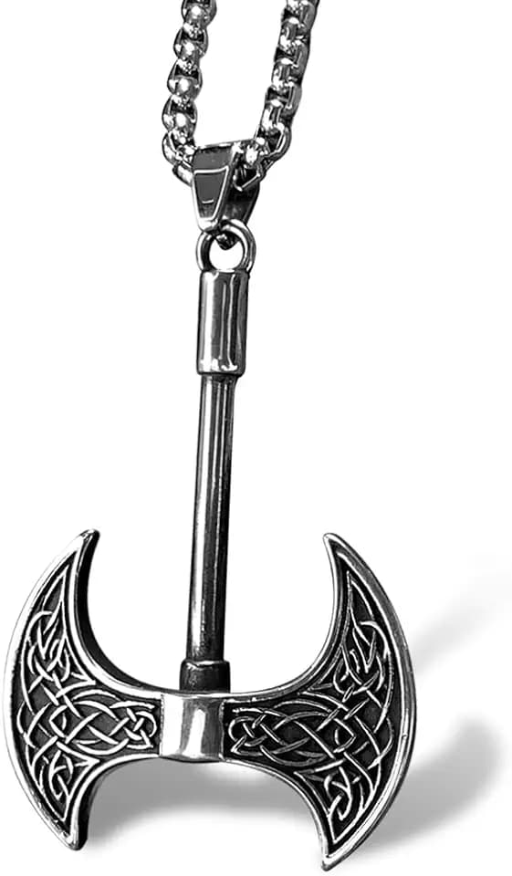 bahamut Wikinger Halskette Herren Edelstahl Nordic Sowrd Schild Axt Anhänger Vintage Kompass Schmuck Talisman Amulett nordische Mythologie Geschenke