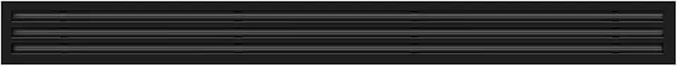 BUILDMART - 60" Linear Slot Diffuser - (3 Slot) Triple Slot - Black Decorative Aluminum Air Vent - Heating and Cooling Modern AC Vent Cover for Ceiling, Walls & Floors - Texas Buildmart