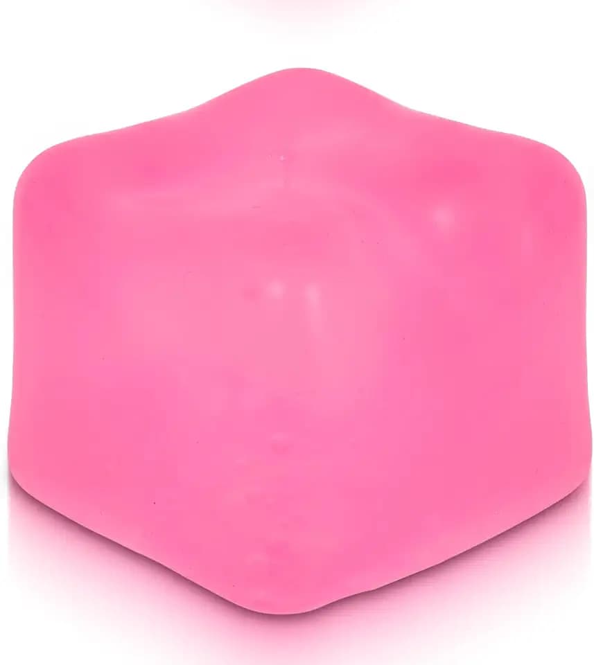 2.76 in Pink Squishy Cube Slow Rising Fidget Toy
