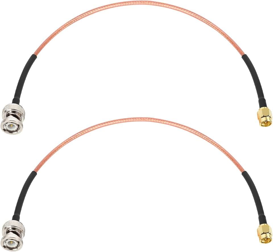 MOOKEERF SMA Male to BNC Male Cable 1ft,2 Pack SMA to BNC Cable RG316 SMA BNC Adapter Cable for RF Applications/Antennas/Wireless LAN Devices/Wi-Fi Radios External Antenna etc