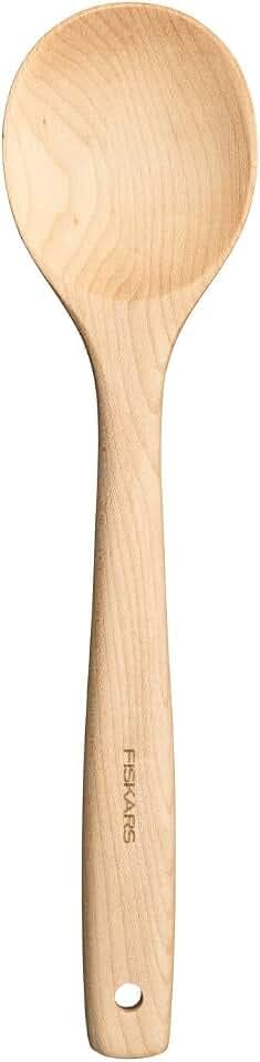 Fiskars Folken Kochlöffel, Holzlöffel für beschichtetes Kochgeschirr