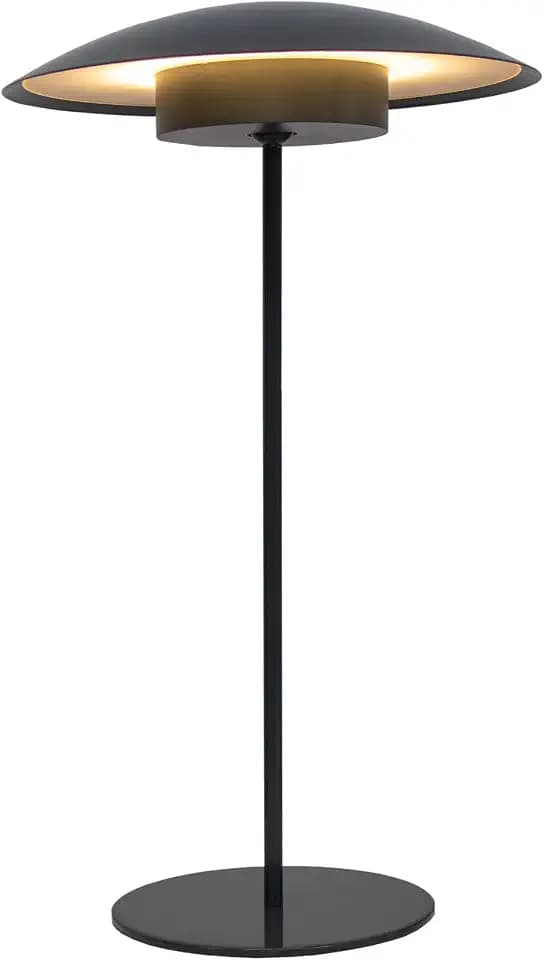 newgarden - SARDINIA Tragbare Tischleuchte. Warmes LED-Licht. Mit wiederaufladbarem Akku bis zu 20 Stunden Betrieb (Anthrazit, 40 cm)