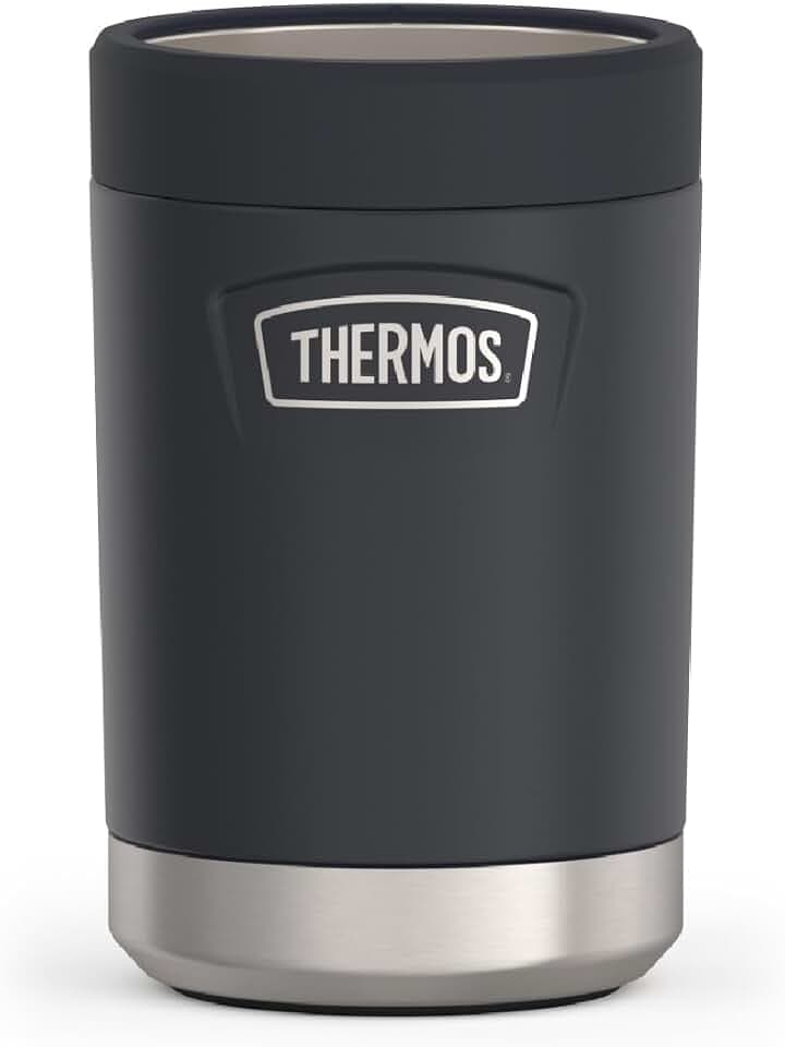 THERMOS ICON SERIES, Beverage Can Insulator - 12 Ounce, Granite - Vacuum Insulated Stainless Steel