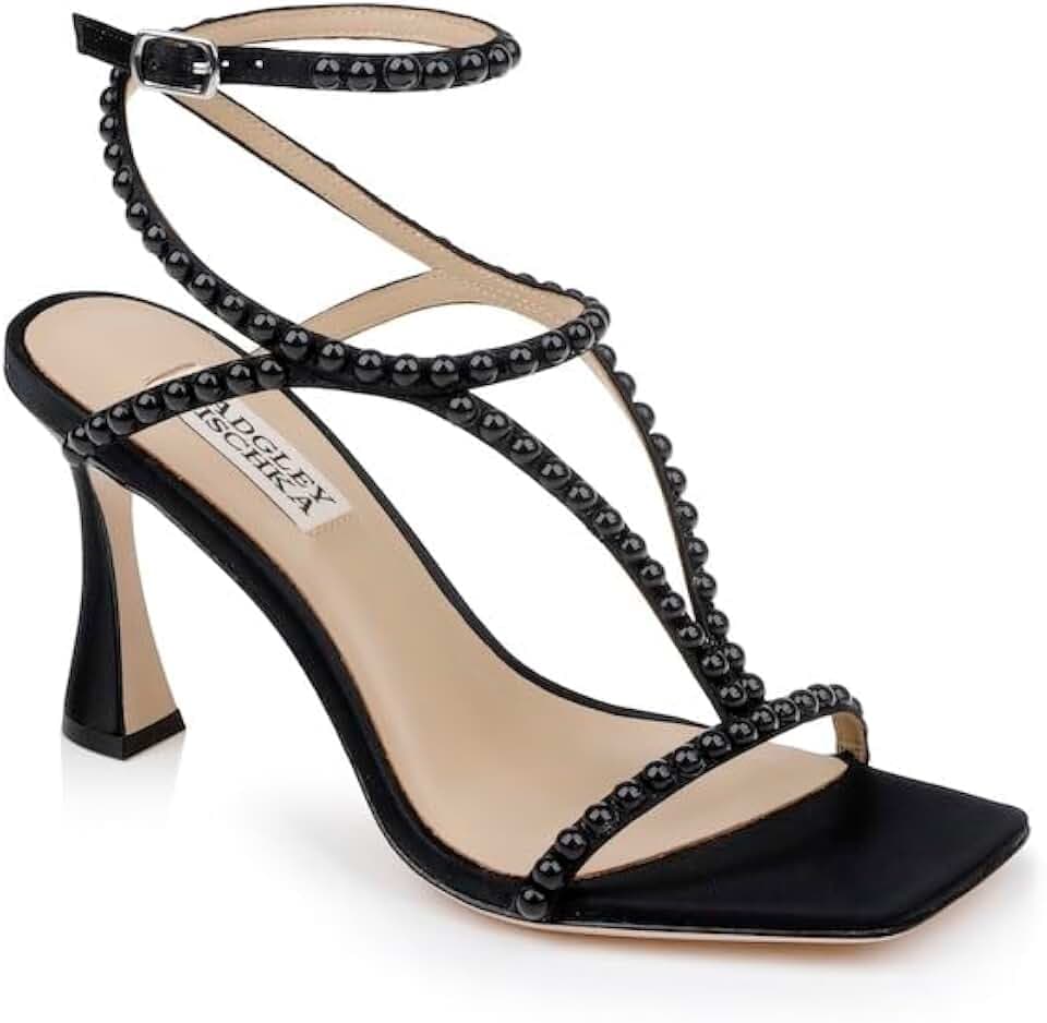 Badgley Mischka Women's Gianni Strappy Square Toe Heels