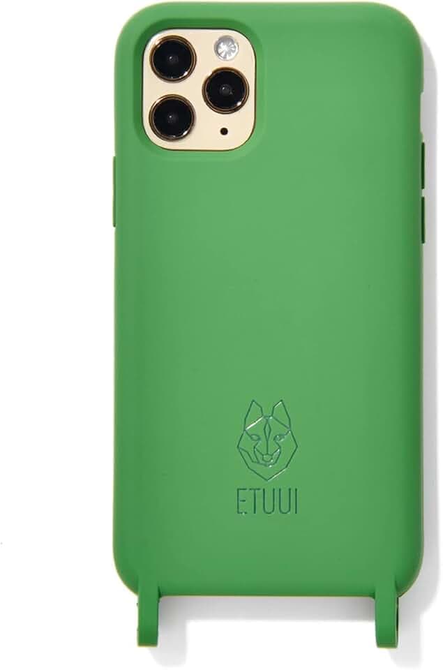ETUUI Silk Hook Hülle Apple iPhone 13 mini in Dunkelgrün - hochwertige Schutzhülle, Rundumschutz Handyhülle für Smartphone