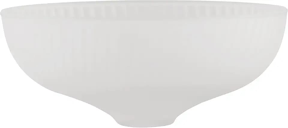 Aspen Creative 25020-64-1, Frosted Glass Bowl Shade for Hallways, Closets, Kitchen and Bathroom, Size: 8-1/2" D x 3-1/2" H