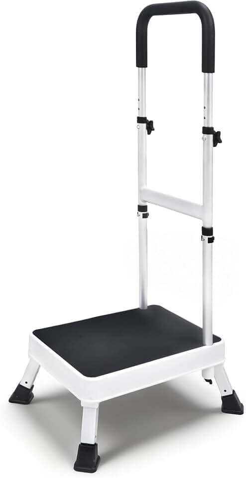 Step Stool with Handle for Elderly, Stepping Stool for Bed