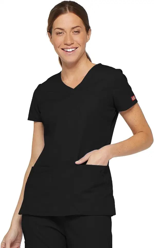 Dickies EDS Signature Scrub Top for Women V-Neck Contemporary Fit