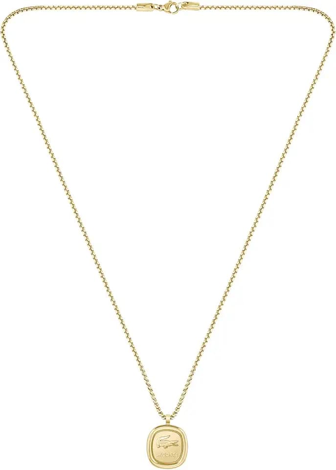 Lacoste Vigor Pendant Necklace for Men - Stainless Steel Jewelry, Contemporary Design - Fashionable Add-on Piece - Gift for Him