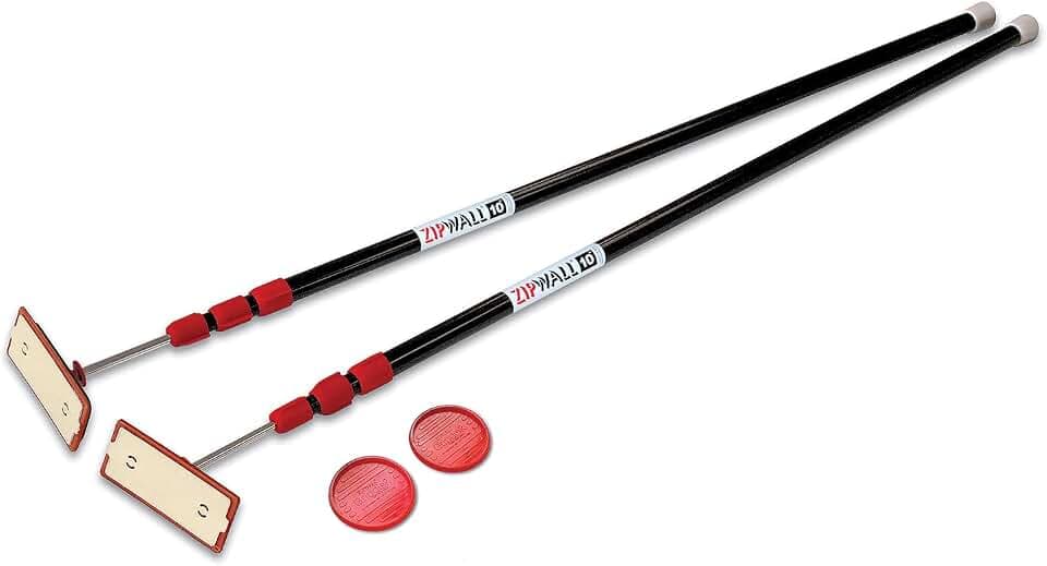 ZIPWALL ZP2 ZipPole 10 Ft Dust Barrier Poles for Remodeling (2-Pack), Black