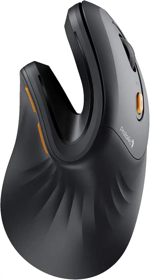 ProtoArc EM11 NL Kabellos Ergonomische Vertikale Maus, Aufladbar, Schwarz