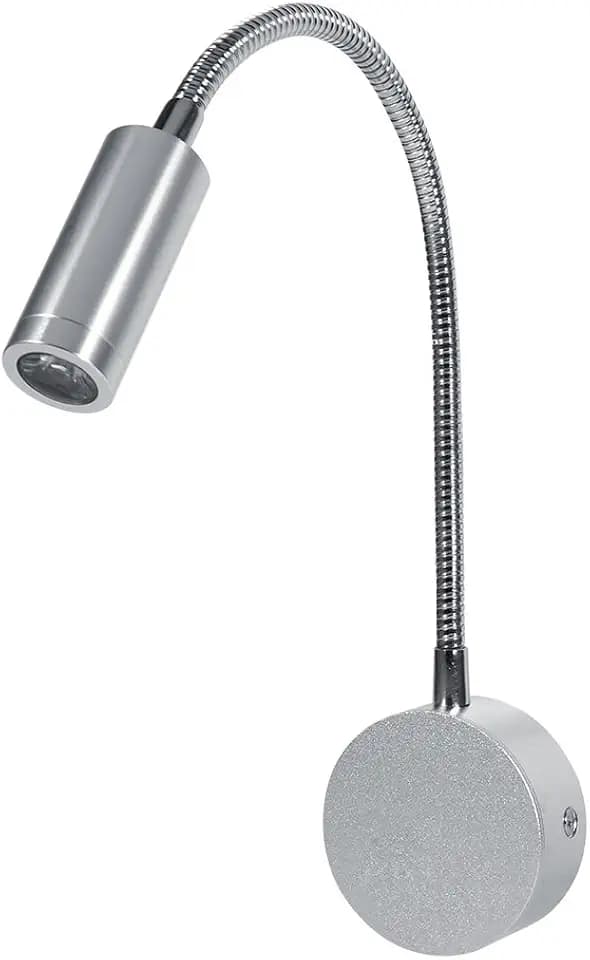 FTVOGUE Leselampe mit flexiblem Schwanenhals Wandleuchte Warm-/Kaltweiß AC85-265V 1W / 3W (warm white(3500k)-3W)