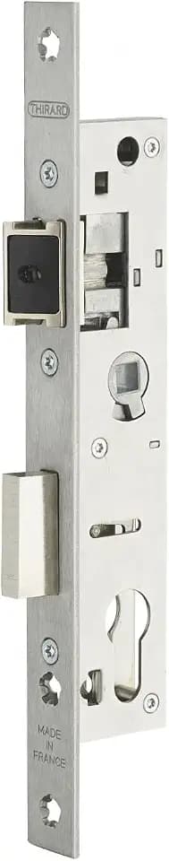 THIRARD – Einsteckzylinder für Metallarbeiten – 21 mm Dornmaß – 70 mm Achsabstand – Vierkantige Enden – Edelstahl – Wendbare Frontplatte – Optimale Sicherheit – Grau