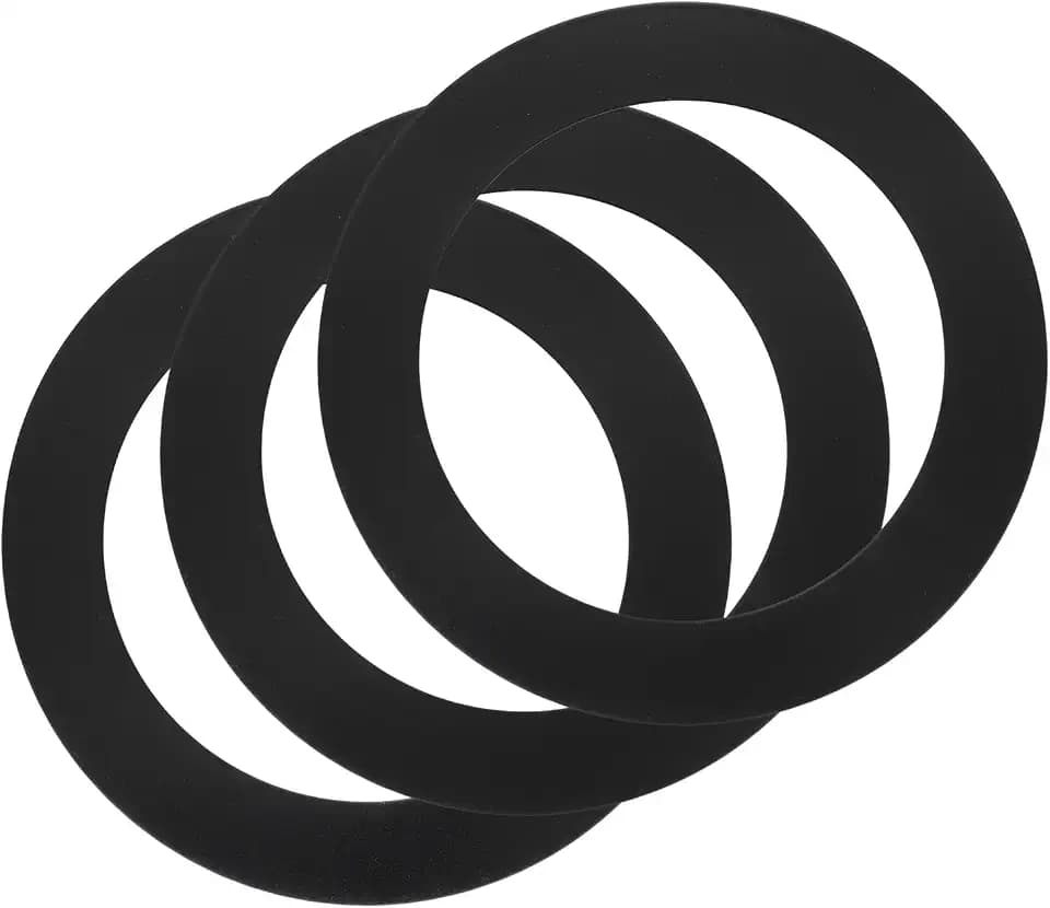 uxcell 3pcs Goof Rings 4.5" x 6.3" Steel Flat Goof Trim Ring Matte Black