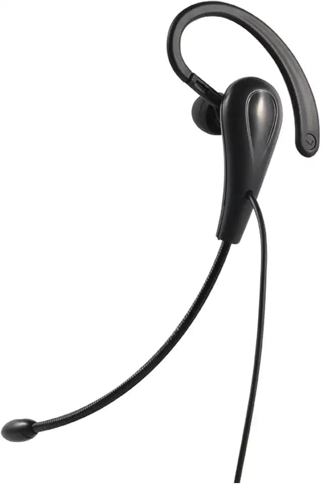 Headset with Mic Noise Cancelling, Single Ear Hook Type Headset for Call Center, Wire Headphone Computer Ear Hook Earpiece Support Volume Adjustment (3.5mm)