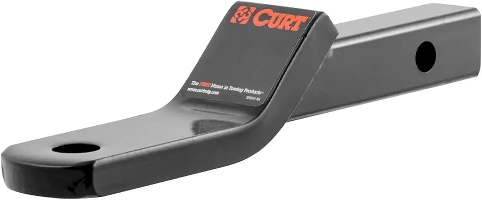 CURT 45503 Class 2 Trailer Hitch Ball Mount, Fits 1-1/4-Inch Receiver, 3,500 lbs, 3/4-Inch Hole, 1-Inch Drop, 3/8-Inch Rise