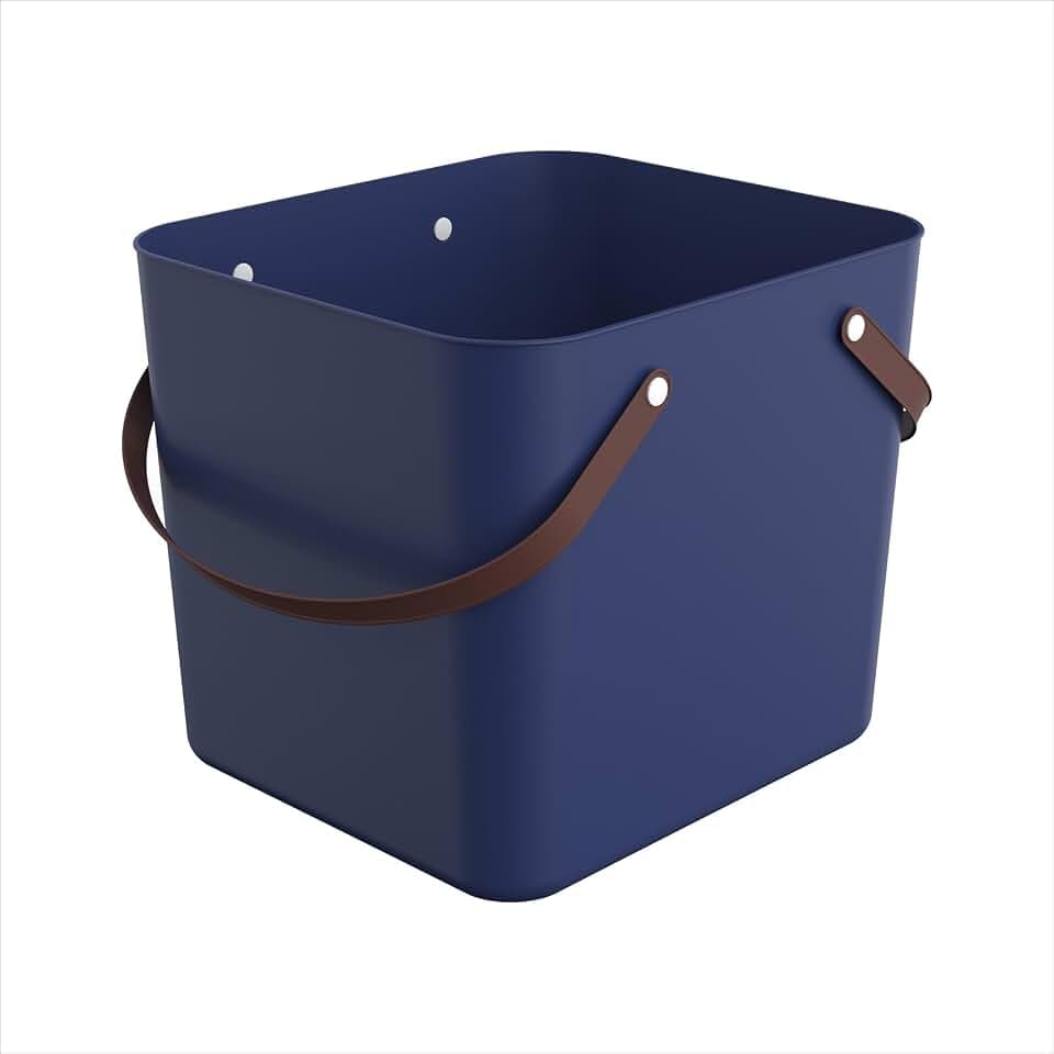 Rotho Albula Aufbewahrungsbox 40 L Aufbewahrungskorb aus recyceltem PP Blau