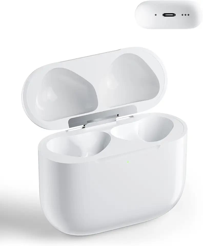 Charging Case Replacement Compatible with AirPods 4th Gen, USB-C Wireless Charger Case with Bluetooth Pairing Sync Button, 450 mAh Battery