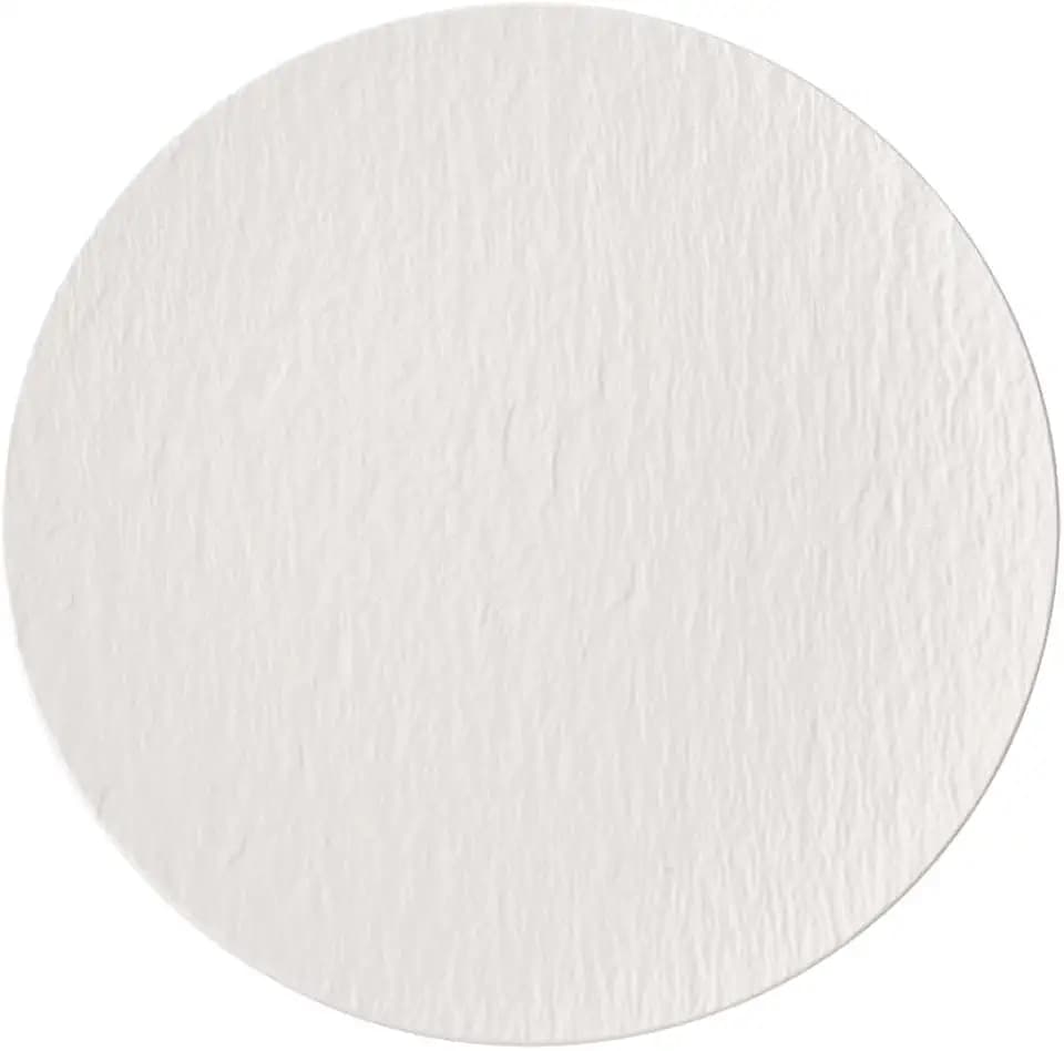 Villeroy & Boch - Manufacture Rock Blanc Gourmetteller 32 cm Weiß, Spülmaschinenfest, Mikrowellensicher, Esseller, Servierteller, Pizzateller, Servierplatte, Geschirr, Premium Porzellan